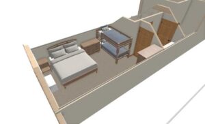 3-D rendering of bonus room
